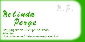 melinda perge business card